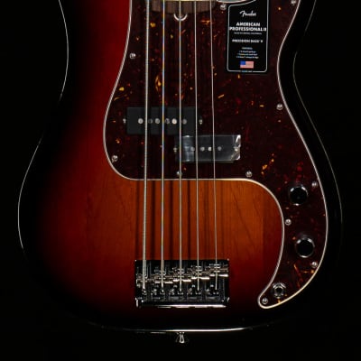 Fender American Professional II Precision Bass V 3-Color Sunburst Rosewood Bass Guitar-US210038102-9.99 lbs image 3