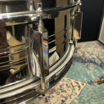 Yamaha 14x5" Steel Shell Snare Drum, No Badge 1980s - Chrome image 12