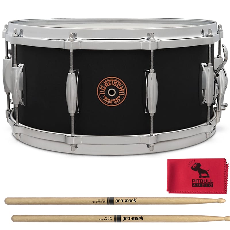 Gretsch Drums USA G4164BC Black Copper Snare Drum, 6.5"x4" w/ Reverb