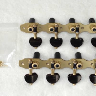 NEW Rubner 8 String Guitar Tuners w Teflon Bearings 4x On A Brass