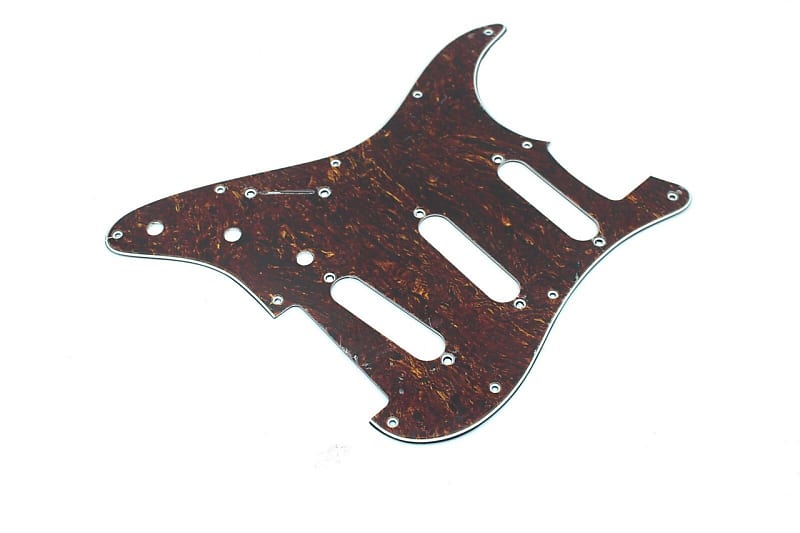 Mighty MiteLefty Left Hand Strat Style Red Tortoise Shell Pickguard SSS 11 Hole image 1