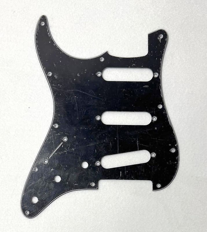 Pickguard for Fender Stratocaster, Left-Handed, 12 Hole, 3-Ply, Black image 1