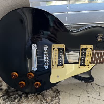 Epiphone Les Paul Custom Pro Electric Guitar Black Ebony w Hard Shell Case image 2
