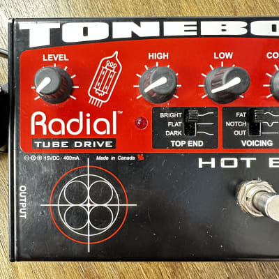 Radial Tonebone Hot British With Factory Power Supply 2010s - Red image 2