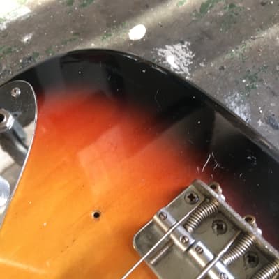 1970s Columbus Bass Guitar Made in Japan Roadworn Big Block Inlays image 22