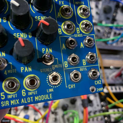 Blue Lantern Stereo Sir Mix Alot - Matt Blue Eurorack Mixer Module image 3