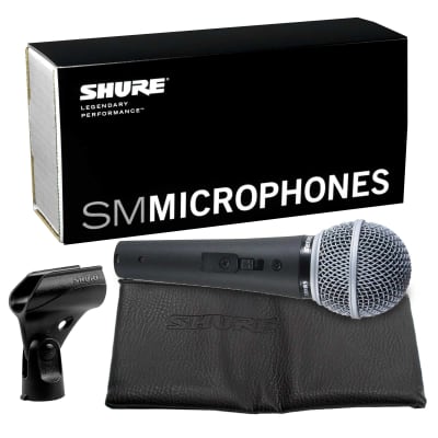Shure SM48-LC Cardioid Dynamic Vocal Microphone with on/off switch