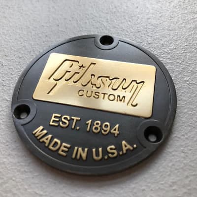 Gibson Les Paul Custom Shop '59 Bullion Toggle Switch Cover Back Plate Badge “EST 1894"~R7 R8 R9 R0 image 5