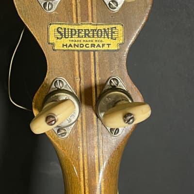 Vintage Supertone 4 string Tenor Banjo 1920-1930s Restoration Project Banjo image 9