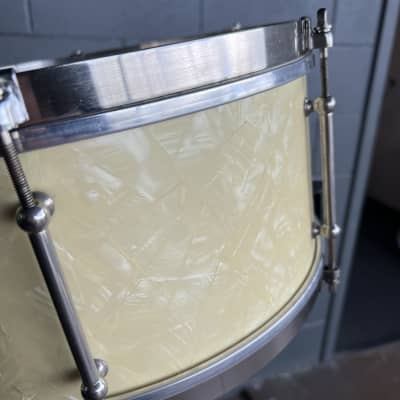 Vintage Ludwig & Ludwig 6.5x14" Snare Drum in White Marine Pearl image 5