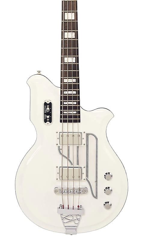 Airline Map Bass - White | Reverb