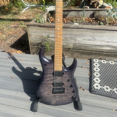 Music Man John Petrucci JP7 BFR Quilt 7-String (Trans Black | Reverb