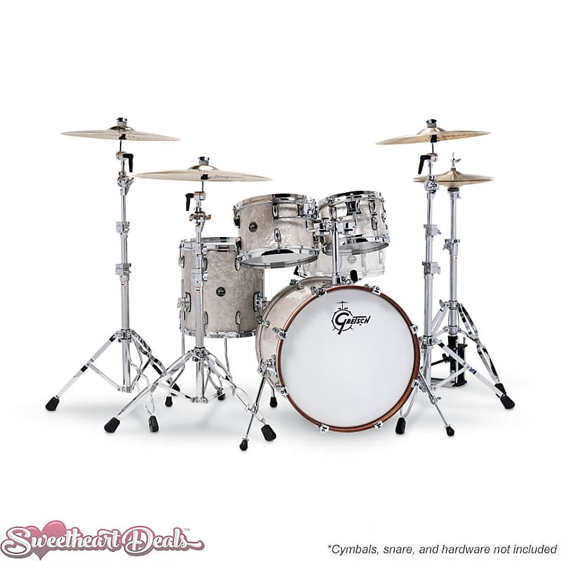 Gretsch Renown 4 Piece Drum Set Shell Pack (20/10/12/14) Vintage Pearl image 1
