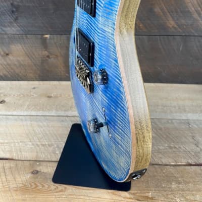 PRS Wood Library Custom 24 Semi-Hollow Flame Maple 10 Top, Korina Back, Torrified Maple Neck, Ziricote FB - Faded Blue Jean Satin 391870 image 19
