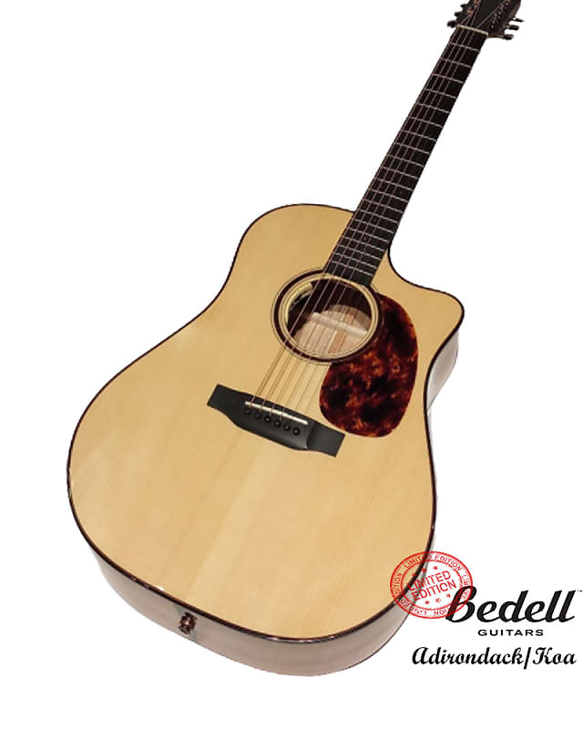 Bedell Limited Edition Adirondack Spruce Figured Koa Dreadnought Cutaway Handcraft guitar image 1