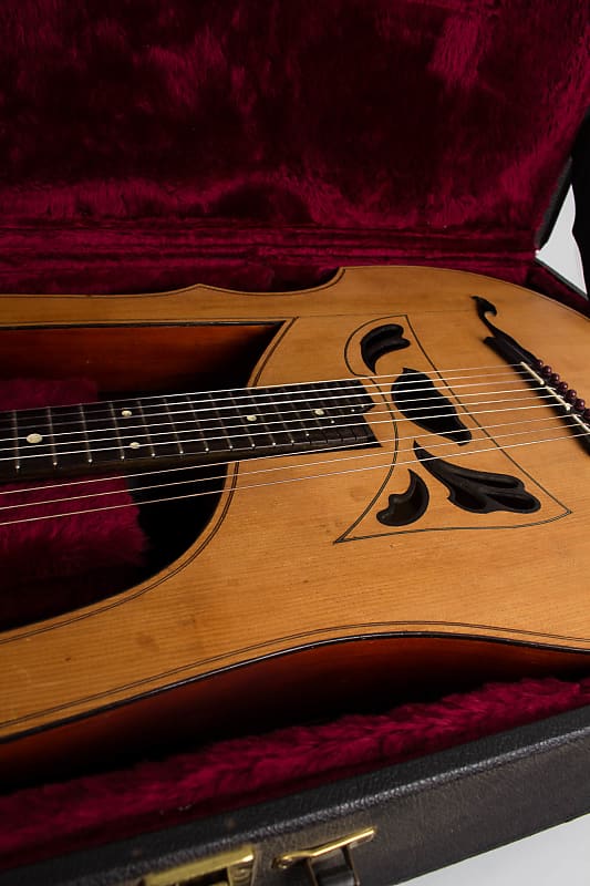 Luigi Mozzani Lyre Harp Guitar, c. 1905, ser. #111, black Luigi Mozzani Lyre Harp Guitar, c. 1905, ser. #111, black