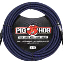 Lifetime Warranty! Pig Hog PHM20BBL Black & Blue Woven Mic Cable, 20ft XLR,