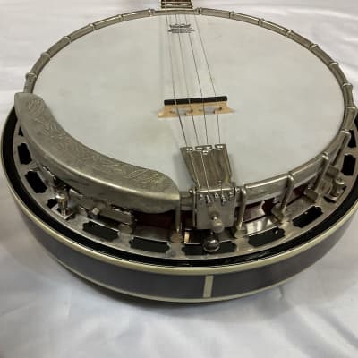 Lida Vintage 4-String Banjo 19 Frets Remo Weatherking Banjo Head USA With Case image 7