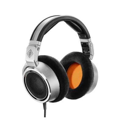 Neumann NDH30 Open-back Studio Headphone - Silver with Black and Orange Trim image 2