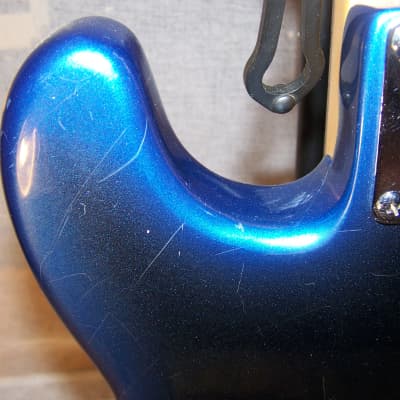 Vintage Lotus "P" Bass Style Guitar, 1980s, Metallic Blue/Black Burst Finish image 10