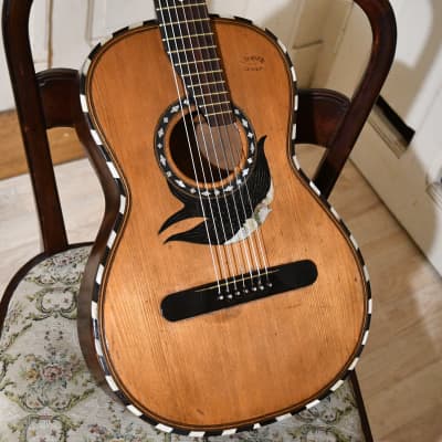 ✴️ Player-ready Luigi Genovesi 7string Romantic Guitar, 1920s, Catania – Refretted, Great Condition and Sound for sale