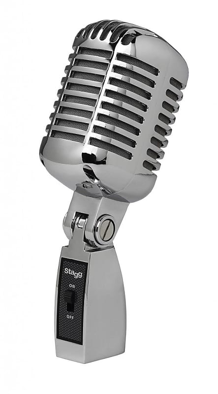 STAGG SDM100 CR MICROPHONE VOCAL VINTAGE STYLE DYNAMIC (CHROME) METAL image 1