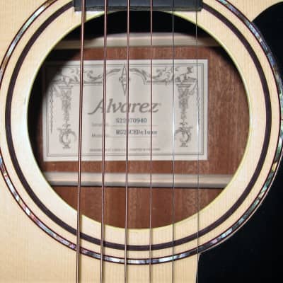 Alvarez RG26CEDeluxe Acoustic Electric Grand Auditorium Guitar 2022 - Natural Gloss with Alvarez  AFC30 Flexcase image 6