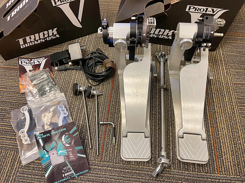 Trick Drums Pro 1V Detonator DoubleBass Drum Pedal with SB1 Reverb