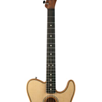 Fender American Acoustasonic Telecaster Guitar w/Bag, Ebony Fretboard, Natural, US214513A image 6
