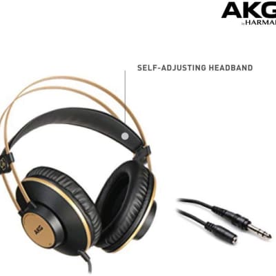 AKG Pro Audio K92 Over-Ear Closed-Back Studio Headphones Black/Gold image 5