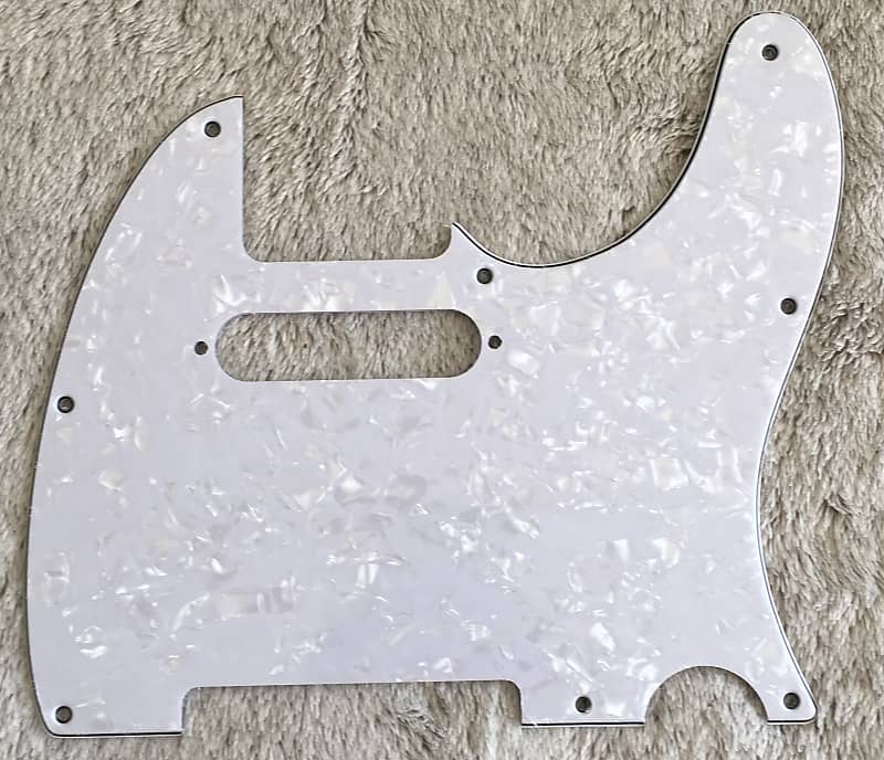New 4 Ply Guitar Pickguard For Tele 1962 Stratocaster Pickup,White Pearl image 1