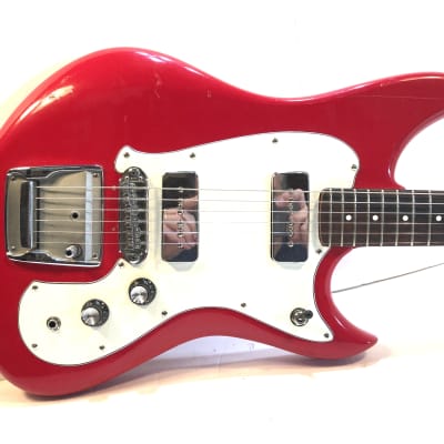 Yamaha 2 pickup modified electric guitar SG-2 1966 Hot rod red image 1