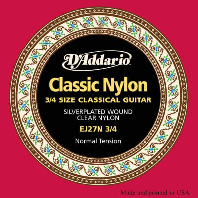 D'Addario EJ27N-3/4 Jeu de cordes guitare classique 3/4 - tirant normal for sale