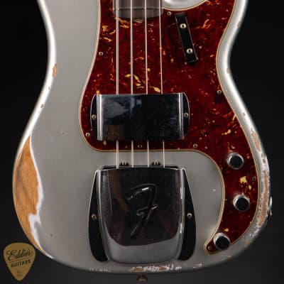 Fender Custom Shop 1964 Precision Bass Heavy Relic P/J - Inca Silver image 2