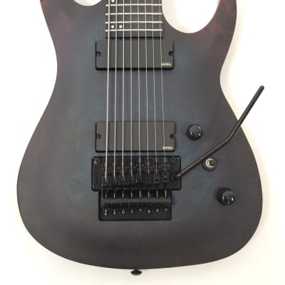 Agile 8 String Electric Guitar w/Floyd Rose Tremolo 28 5/8" Scale Interceptor Pro 828 EB EMG Blue Purple Burl image 2