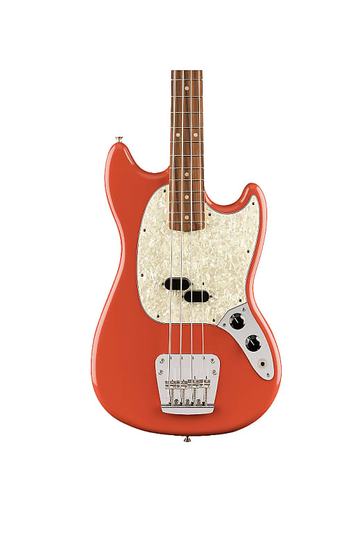 Fender Vintera '60s Mustang Bass  - Fiesta Red image 1