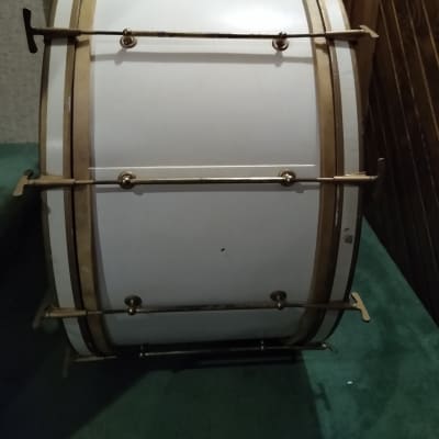 Leedy 1920's 28"(Diameter)X14"(Depth) Bass Drum 1920's White image 1