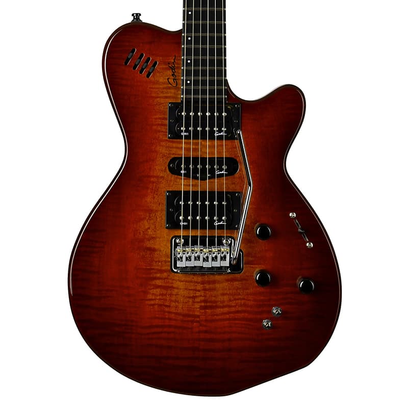 Godin XTSA Electric Guitar - Light Burst Flame image 1