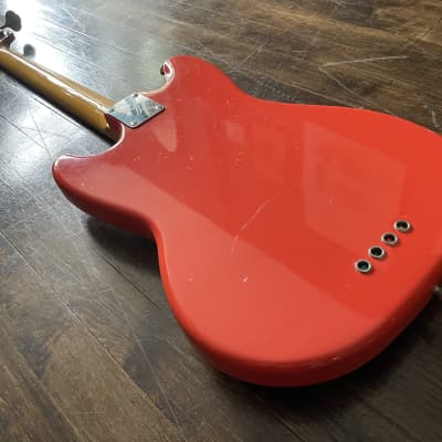 1998 Fender MB-98 / MB-SD Mustang Bass Reissue MIJ Short Scale Fiesta Red image 11