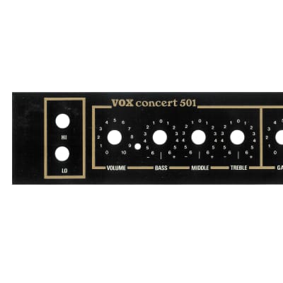 Control Panel for the Vox Concert 501 Amplifier - Mid Eighties Model image 2