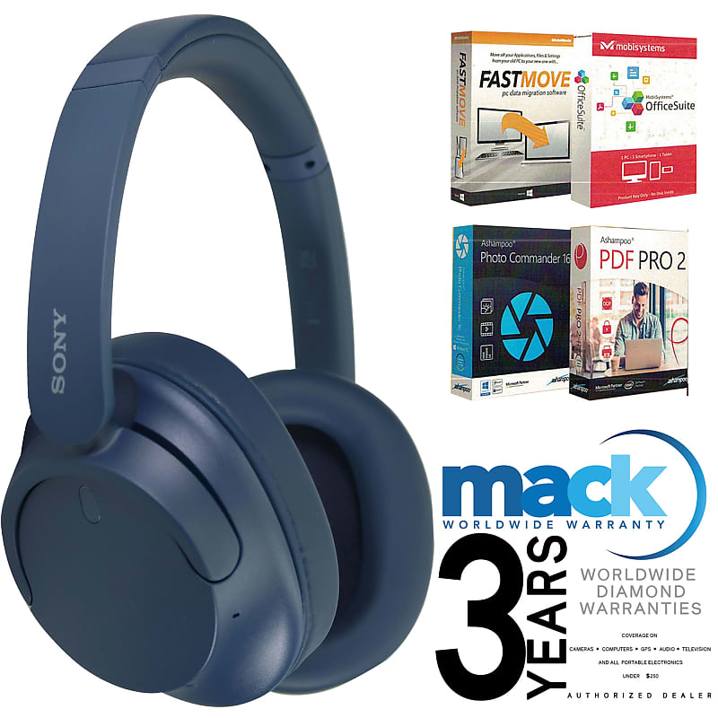  Sony - WH-CH720N Wireless Noise Canceling Headphones - Blue :  Electronics