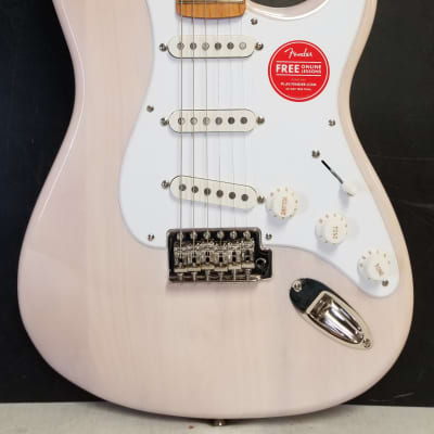 Squier Classic Vibe '50s Stratocaster Electric Guitar, Maple Fingerboard, White Blonde image 11