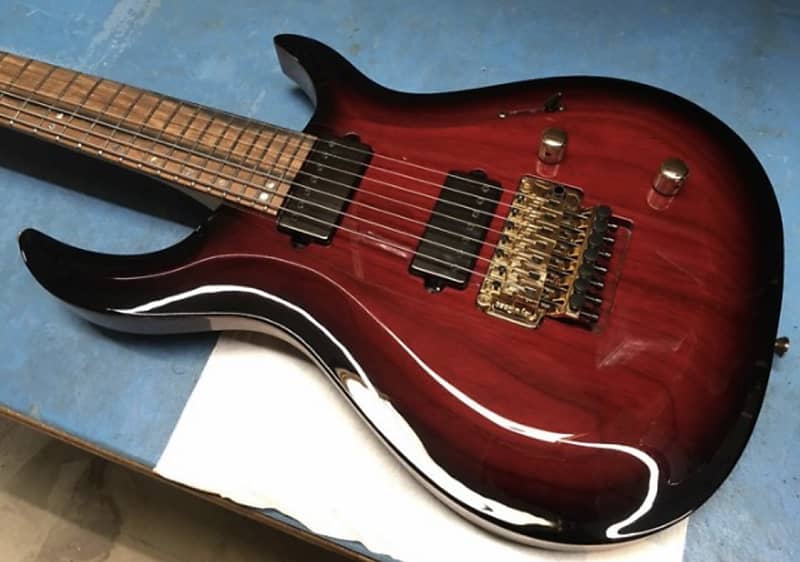 Kiesel Crescent C7 7 string 2019 Crimson Red Blackburst Reverb UK