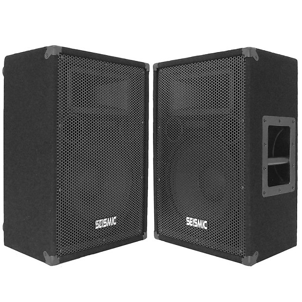 Seismic Audio FL-12MP Passive 1x12" 300w Floor Monitor Wedge Speakers (Pair) image 1