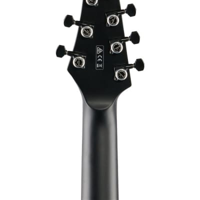 Ibanez Iron Label Iceman ICTB721 7-String Guitar with Bag Black Flat image 7