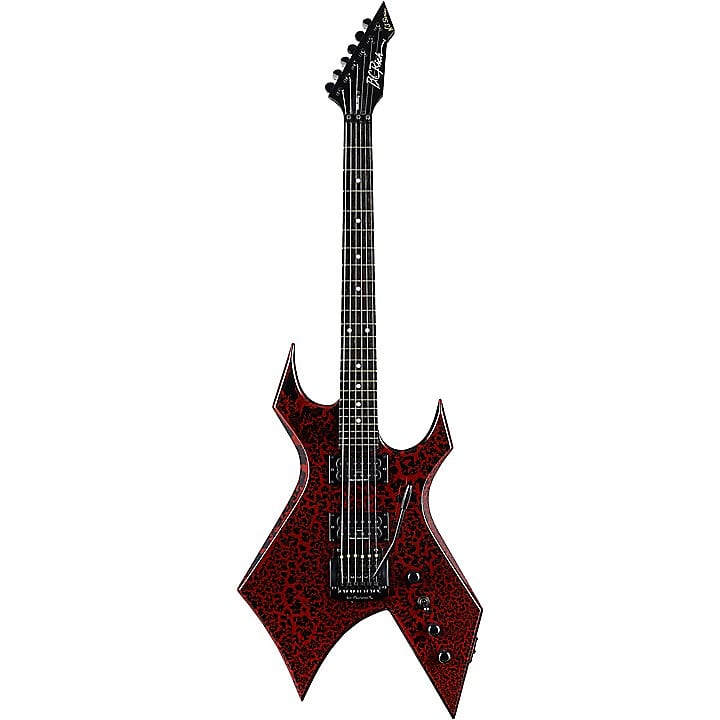 2022 BC Rich Stranger Things Eddie Munson Ltd Ed Warlock Red Krackle Guitar