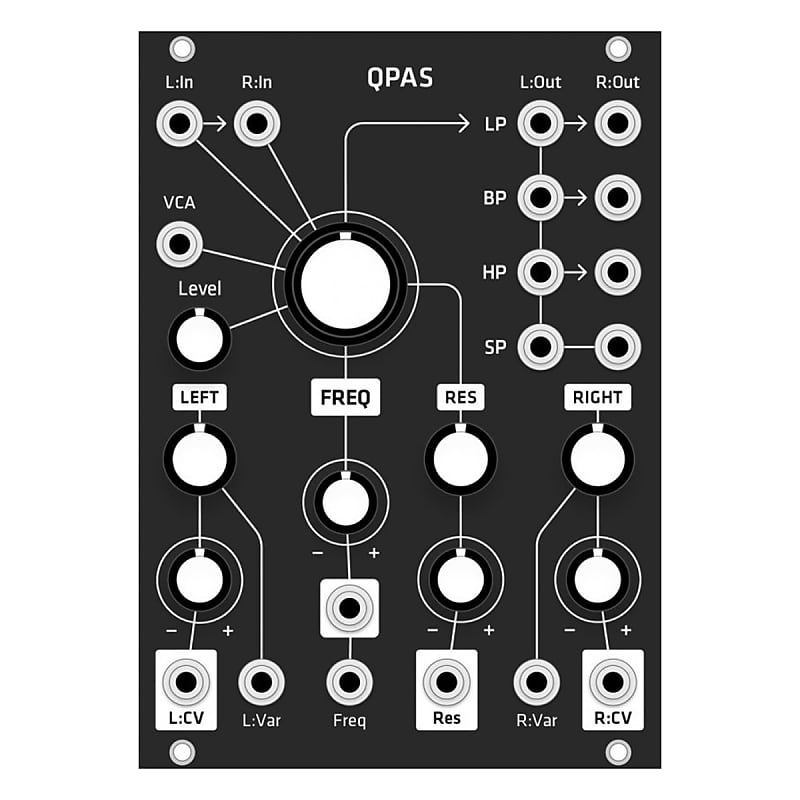 Grayscale Replacement Panel - Make Noise QPAS (Black Matte) image 1