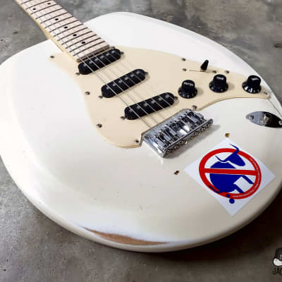 Jack's Guitarcheology "The Stratocrapper" Toilet Seat Electric Guitar (2021, Oly. White Relic) image 1