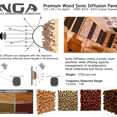 SONIC DIFFUSERS - Natural Wood  -  (2FT x 2FT) image 11