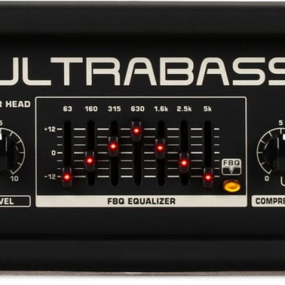 Behringer UltraBass BXD3000H 300-watt 2-channel Bass Head  Bundle with Hosa SKJ-603 Speaker Cable - 1/4 inch TS to 1/4 inch TS - 3 foot image 2